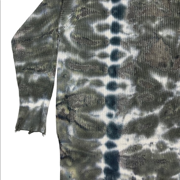Young Fabulous & Broke Cardigan Sweater Distressed Tie Dye Knit Button Front NEW - Picture 11 of 15